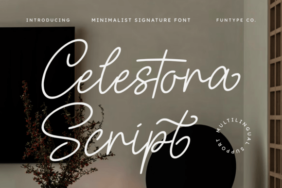 Celestora Script: A Minimalist Signature Font with Subtle Elegance