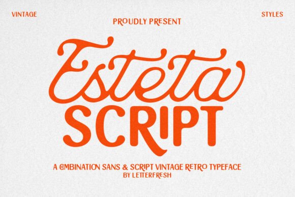 Esteta Script Duo: A Bold and Playful Font for Retro-Inspired Design