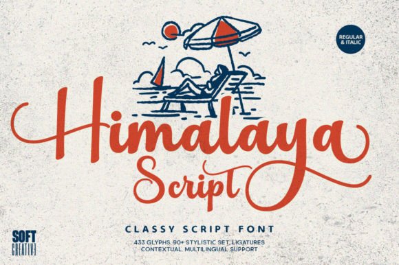 Introducing Himalaya Script: A Delicate Calligraphic Font for Nostalgia and Creativity