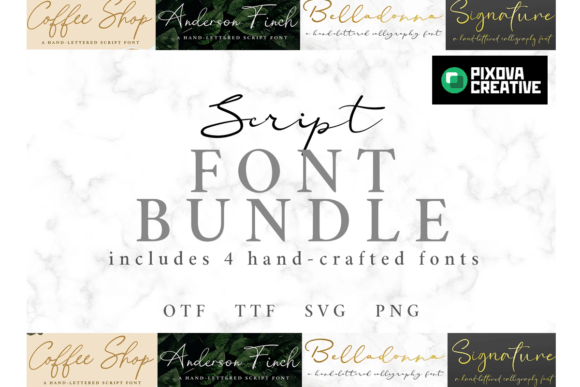 Introducing the Script 4 Bundle - Elevate Your Creative Projects with Hand-Crafted Fonts