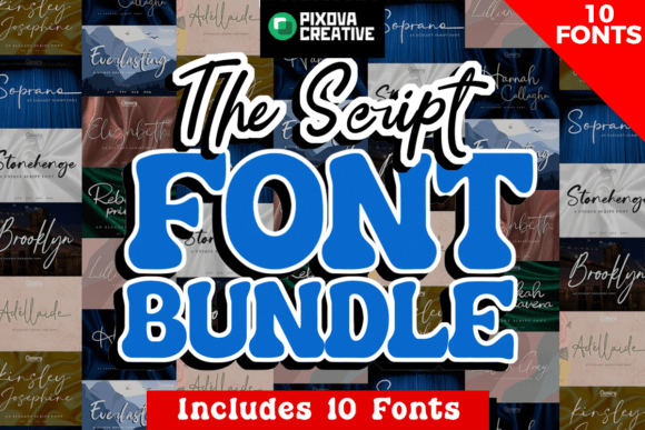 Script Bundle: 10 Elegant Hand-Crafted Fonts for Your Creative Projects