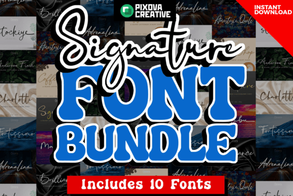Signature Script Bundle: Elevating Creativity with Hand-Crafted Fonts