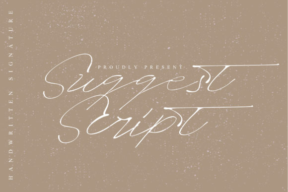 Suggest Script: A Luxurious Handwritten Font for Design